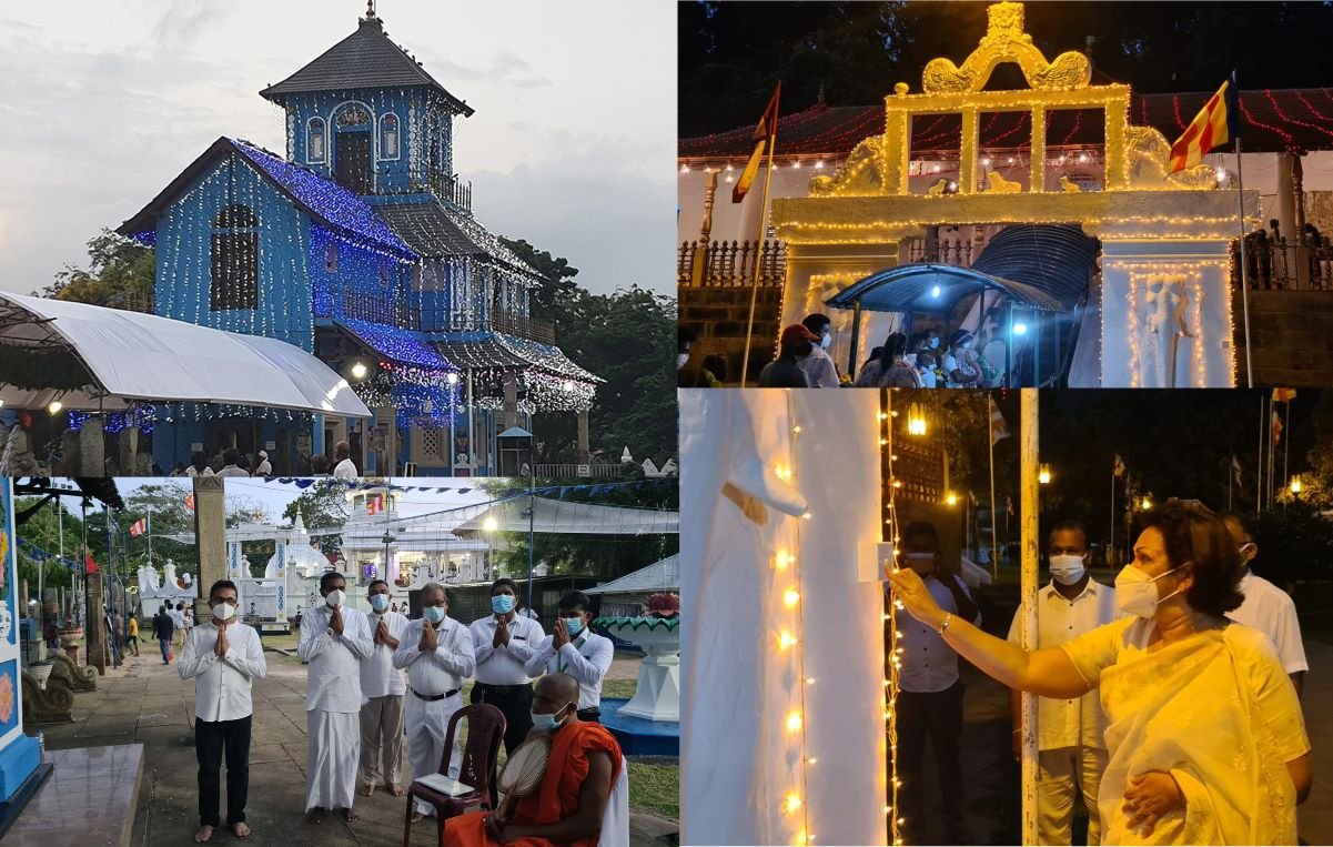 Swadeshi Khomba illuminates Devundara Uthpalawarna Sri Vishnu Maha Devalaya for the 13th consecutive year along with “Aluthnuwara Sri Dadimunda Maha Devalaya”