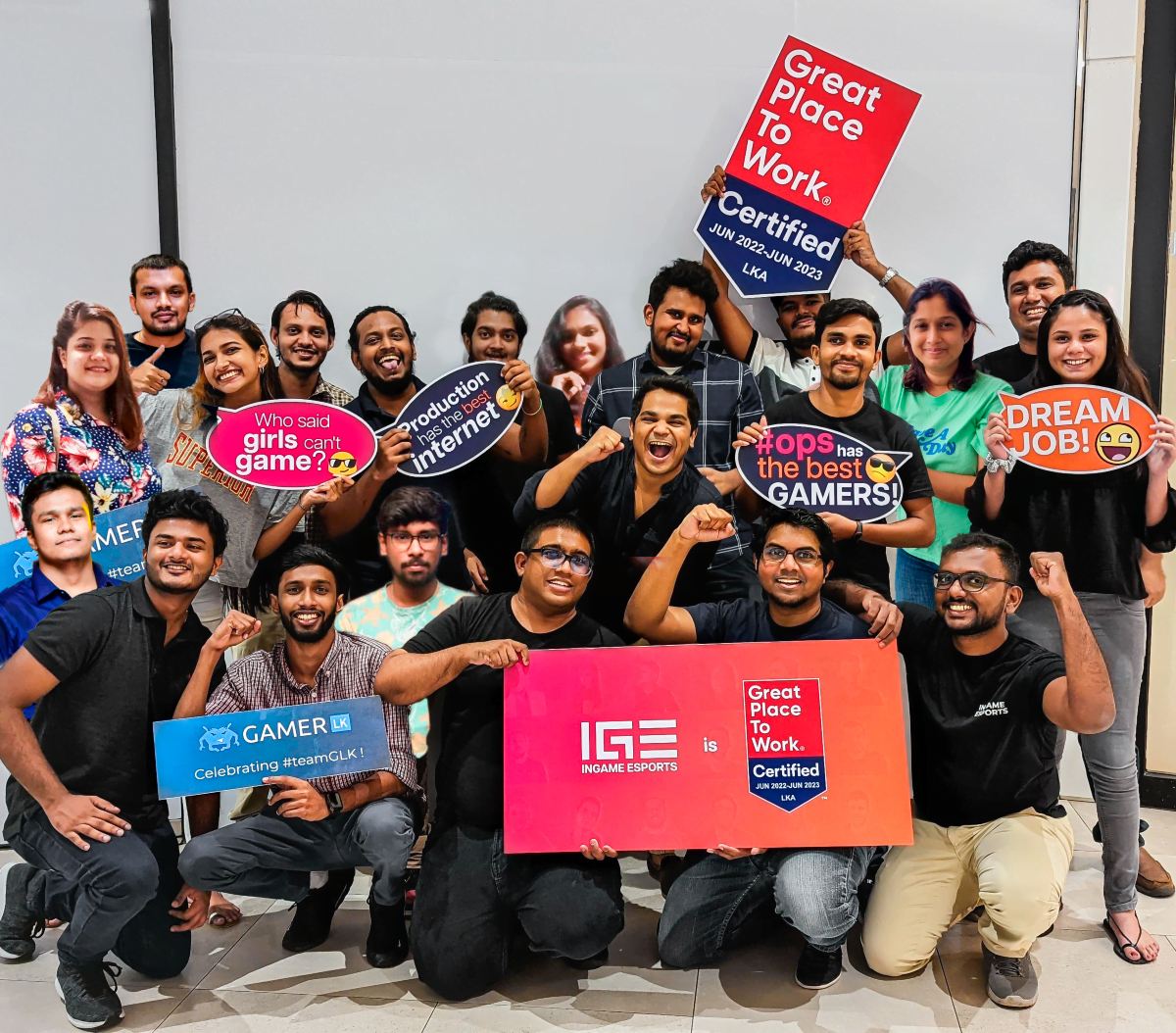 Gamer.LK is Sri Lanka’s first Esports company to be certified a Great Place to Work
