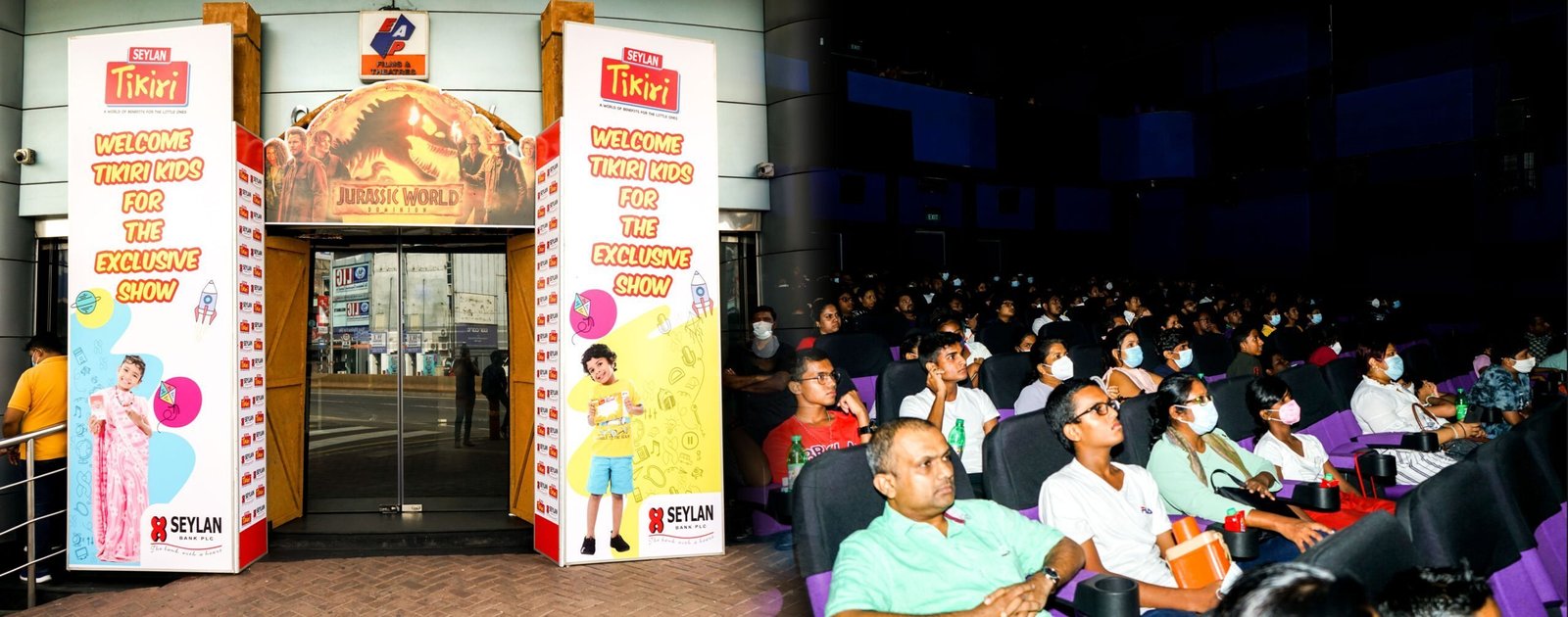 Seylan Tikiri Kids watch Exclusive Jurassic World screening