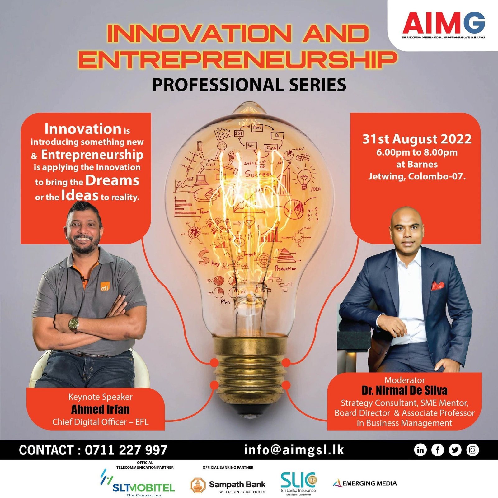 AIMGSL to host ‘Innovation And Entrepreneurship’ – Professional Series for 2022