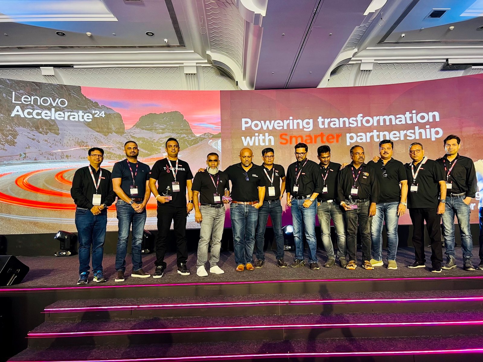 Technocity Pvt Ltd Wins Best Distributor Overseas 2023 at Lenovo Accelerate 24 in Goa India