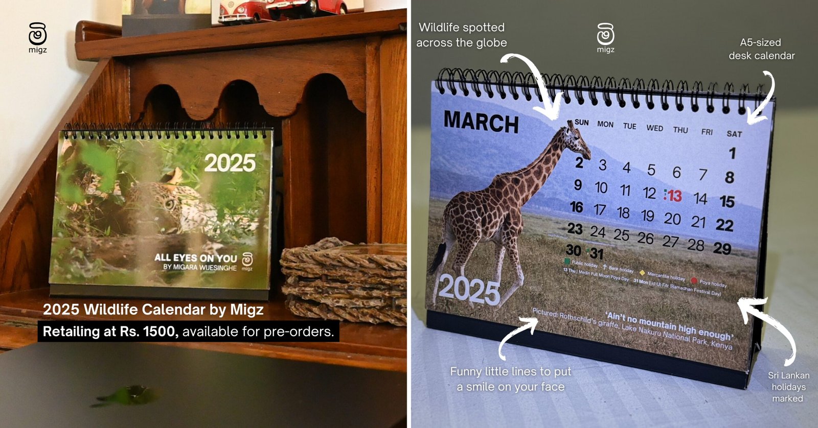 A Tribute to Nature and Conservation: The 2025 Migz Wildlife Calendar 
