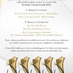 Shangri-La Sri Lanka Triumphs with the Highest Number of Awards at Sri Lanka Tourism Awards 2024