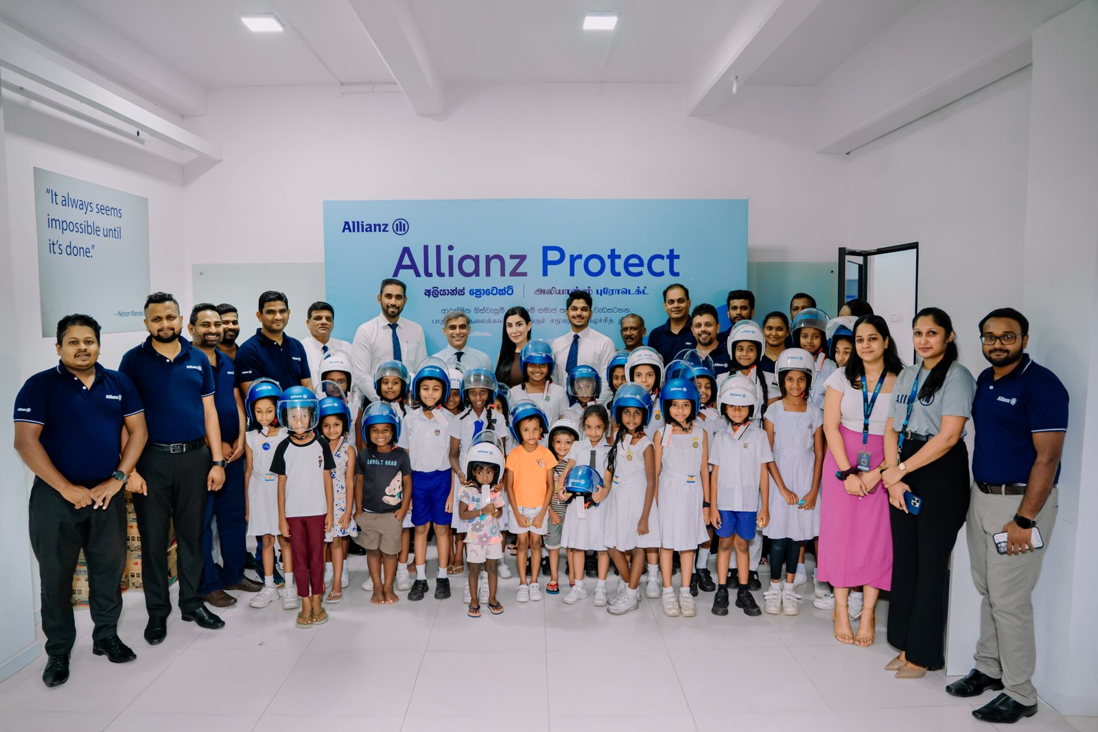 Allianz Lanka Expands Flagship CSR Initiative ‘Allianz Protect’ with 1,550 Child Safety Helmets Distributed Across 30 Locations.