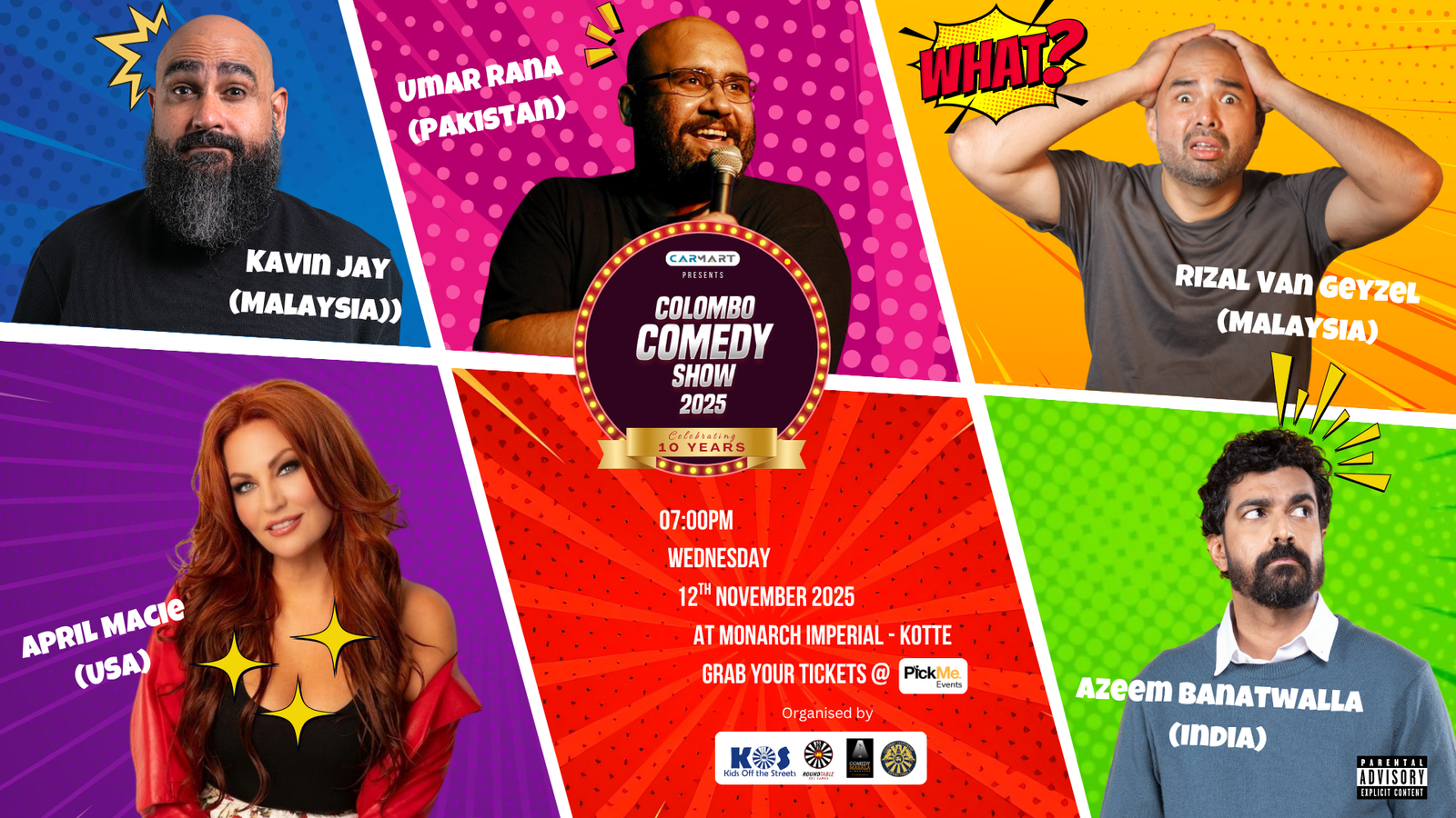 Colombo Comedy Show 2025 to celebrate 10 years of laughter