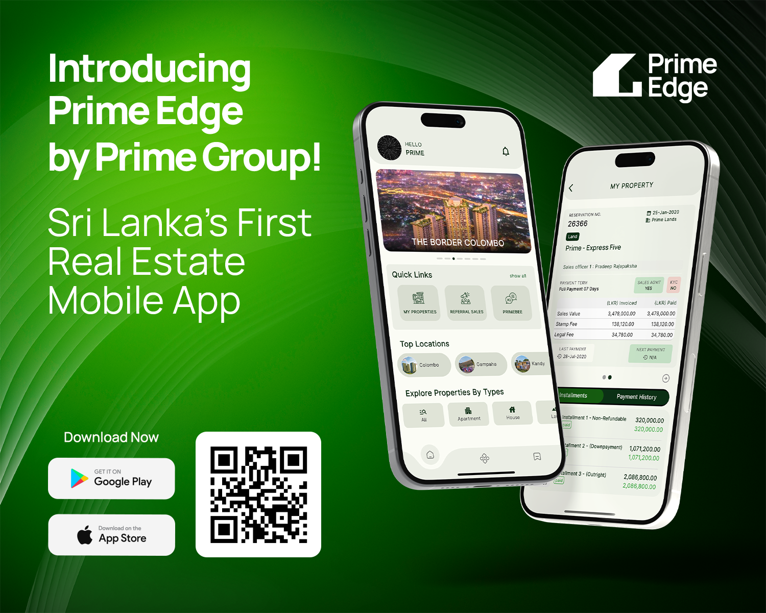 Prime සමූහ ව්යාපාරය මෙරට දේපළ වෙළඳාම් ක්ෂේත්රයේ ප්රථම Mobile App එක වන Prime Edge දියත් කරයි